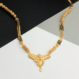 Double chain Gold plated Mangal-sutra Pendant Set for women