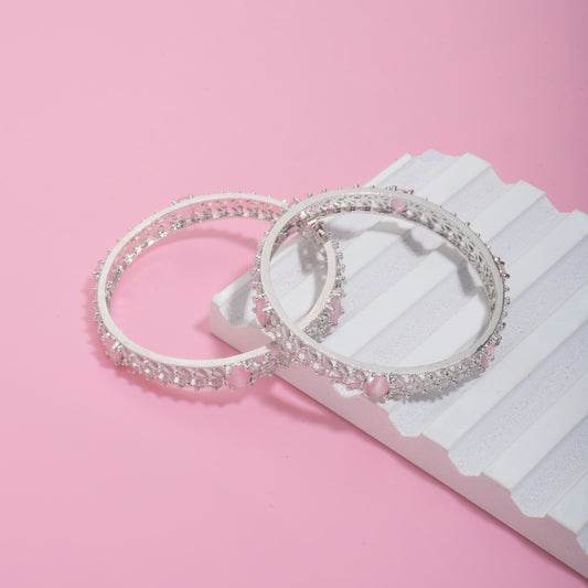 American diamond Bangles Kada type set for women.