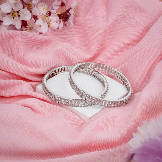 American diamond Bangles Kada type set for women.