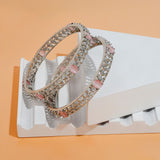 American diamond Bangles Kada type set for women.