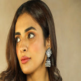 Antique Oxidized Trending Kundan & Pearl Jhumki Danglers Drop Earring for Girls & Women