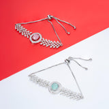 Rhodium Plated American Diamond western style Combo Bracelet for women & Girls