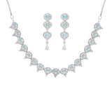 American Diamond Necklace jewellery set with Earrings for women