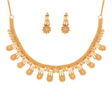 Gold Plated Necklace Bridal jewelry set with Earring for Women & girls. One gram Gold forming Bridal & wedding Jewellery set