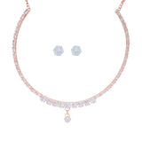 Gold plated Necklace chowker set with Earrings for women