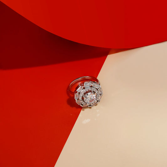 Western Style Trending American Diamond Adjustable Ring for Women & girls.