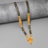 One gram Gold plated long size Mangalsutra with chain Jewelry Set for women