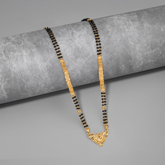 One gram Gold plated Mangalsutra with chain Pendant Jewelry Set for women