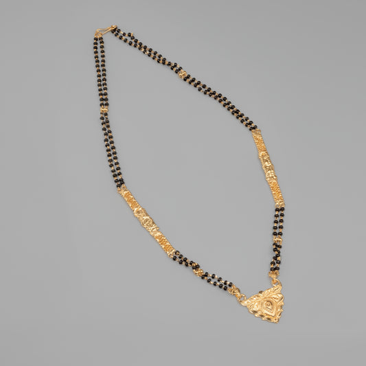 One gram Gold plated Mangalsutra with chain Pendant Set for women