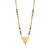 Double chain Traditional Indian Gold Plated Mangal-sutra Jewelry set for women