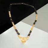 Double chain Traditional Indian Gold Plated Mangal-sutra Jewelry set for women