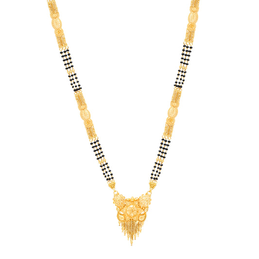 Long size double chain Gold plated Bridal Mangal-sutra Set for women