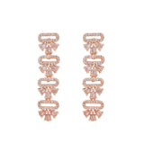 Rose Gold American diamond Necklace jewelry set with Earrings.