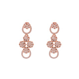 American Diamond Rose Gold Necklace Jewelry set with matching Earrings