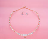 Gold plated Necklace chowker set with Earrings for women