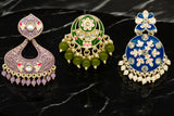 Fashionable Traditional Kundan & Pearl Combo Earrings Set for Girls & Women