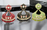 Fashionable Kundan & Pearl Combo Earrings Set for Girls & Women