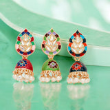 Antique Trending Kundan & Pearl Jhumki Danglers Earring for Girls & Women