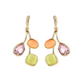 Western Stylish Trending Anti Tarnish Pendant Chain set with crystal Earrings