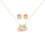 Western Stylish Trending Pendant Chain set with Earrings