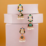 Antique Trending Kundan & Pearl Jhumki Danglers drop Earring for Girls & Women