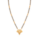 Long double chain Gold plated Mangalsutra with Pendant Set for women