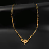 Long size double chain Gold plated Mangal-sutra Pendant Set for women