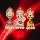 Trending Kundan & Pearl Jhumki Danglers drop Earring for Girls & Women