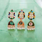 Antique Trending Kundan & Pearl Jhumki Danglers drop Earring for Girls & Women