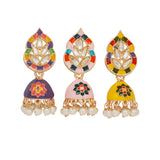 Trending Kundan & Pearl Jhumki Danglers drop Earring for Girls & Women