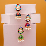 Antique Trending Kundan & Pearl Jhumki Danglers Earring for Girls & Women