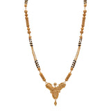 Double chain Gold plated Mangal-sutra Pendant Set for women
