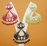 Fashionable Kundan & Pearl Combo Earrings Set for Girls & Women