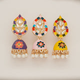 Trending Kundan & Pearl Jhumki Danglers drop Earring for Girls & Women