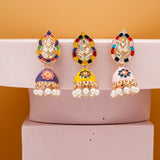 Trending Kundan & Pearl Jhumki Danglers drop Earring for Girls & Women