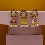 Trending Kundan & Pearl Jhumki Danglers drop Earring for Girls & Women