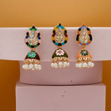 Antique Trending Kundan & Pearl Jhumki Danglers drop Earring for Girls & Women