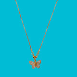 Gold-Tone Pendant fish shaped chain jewelry set for women & girls