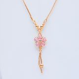 Gold-Tone Pendant chain jewelry set for women & girls