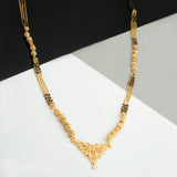 Double chain Gold Plated Mangal-sutra Chain Set for women