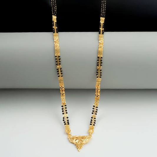 Double chain Gold Plated Mangal-sutra Jewelry set for women