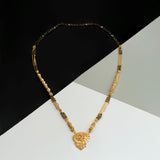Double chain Gold Plated Mangal-sutra set for women