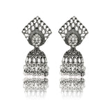 Antique Oxidized Trending Kundan & Pearl Jhumki Danglers Drop Earring for Girls & Women
