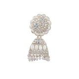 Antique Gold Tone off white Trending Kundan & Pearl Jhumki Danglers Drop Earring for Girls & Women