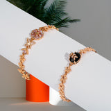 Gold plated Western style Cuff Bracelet combo set for women & Girls