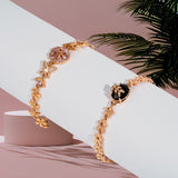 Gold plated Western style Cuff Bracelet combo set for women & Girls