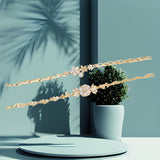 Gold plated Western style Cuff Bracelet combo set Bangles for women and girls