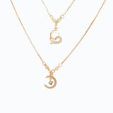 Western Stylish heart shaped combo Pendant chain Set for Girls & Women.