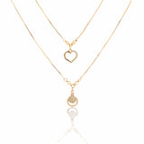Western Stylish heart shaped combo Pendant chain Set for Girls & Women