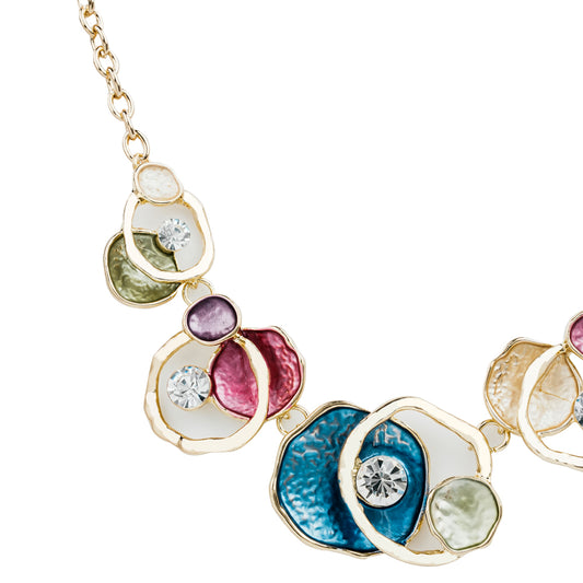 Antique Gold Tone Multicolor Trending Kundan & Pearl Necklace set for Girls & Women